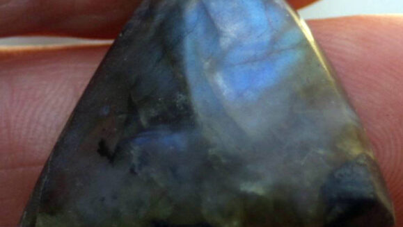 Labradorite Cab Isolated Labradoresence